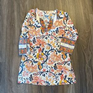 Pax Philomena Floral Tunic Dress with Multicolor Pattern